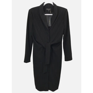 New $225 Donna Karan New York Women's Black Heavy Metal Criss Cross Long Sleeve